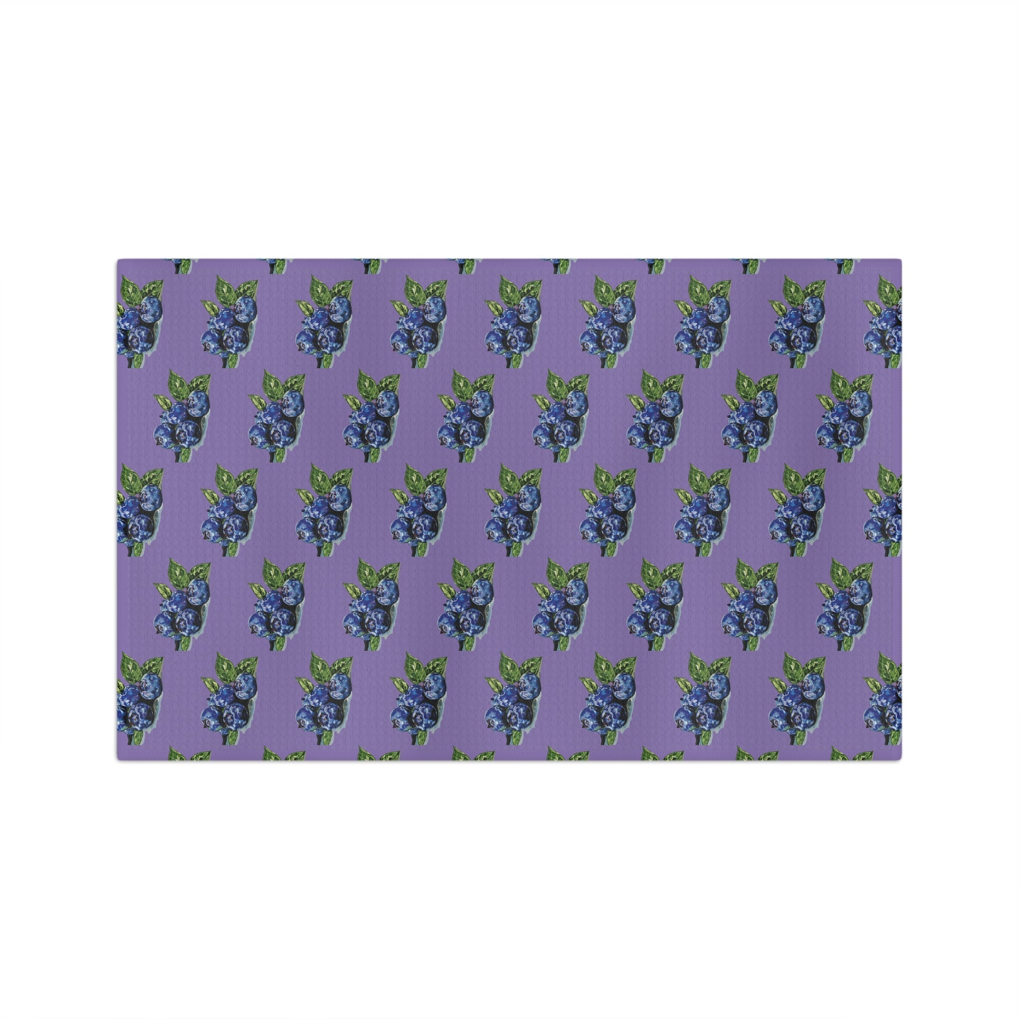Blueberries Microfiber Waffle Kitchen Towel - Blue Cava