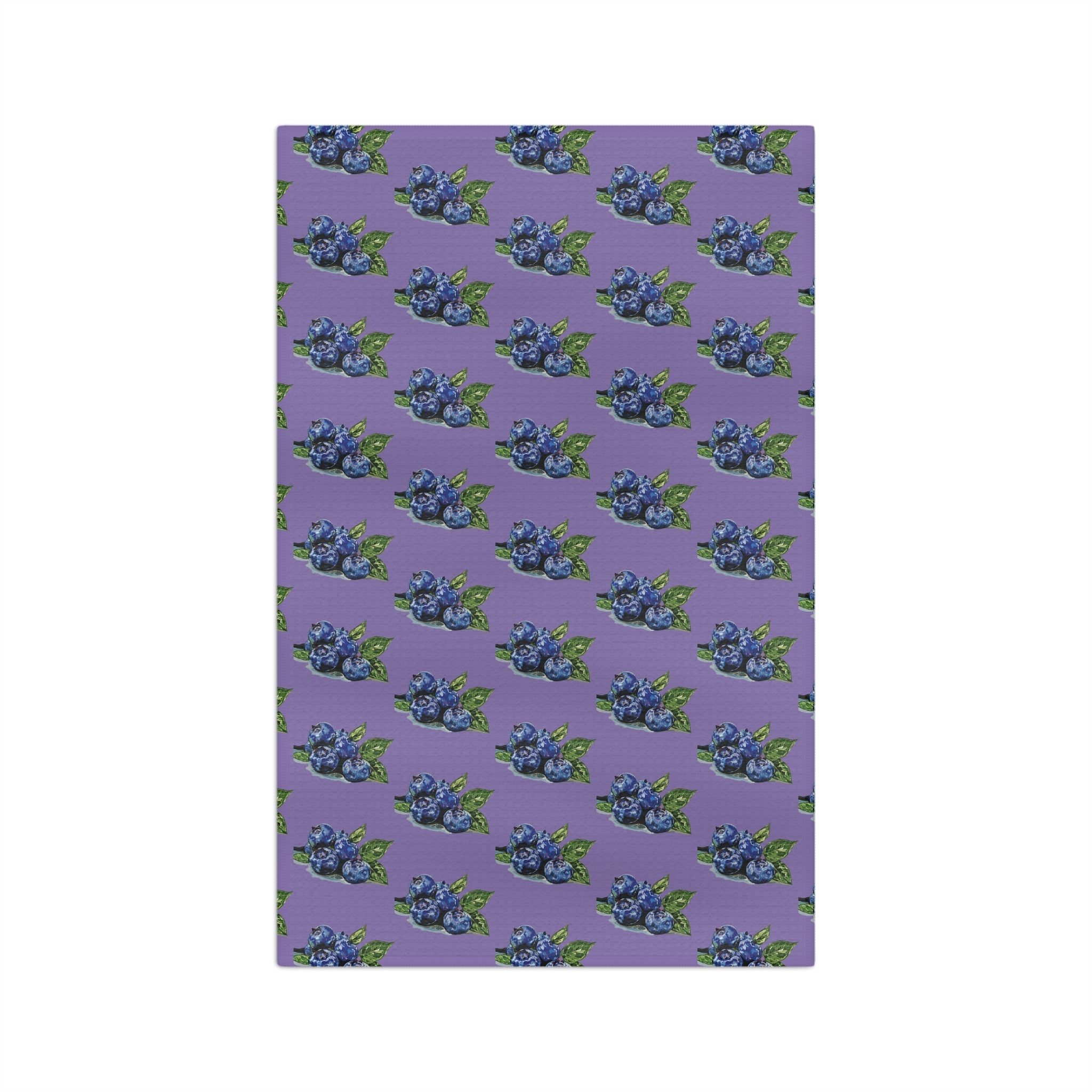 Blueberries Microfiber Waffle Kitchen Towel - Blue Cava