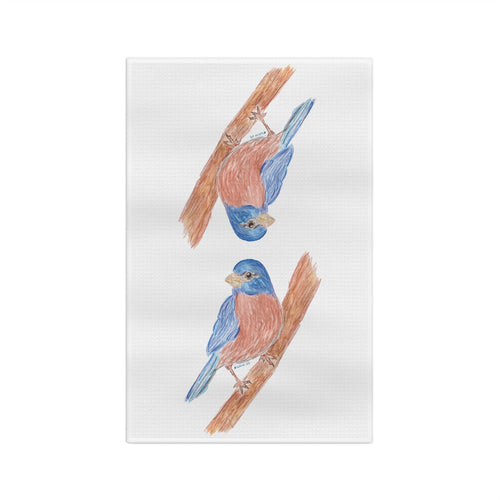 Bluebird Microfiber Waffle Kitchen Towel - Blue Cava