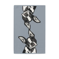 Boston Terrier "Bugsy" Microfiber Waffle Kitchen Towel - Blue Cava