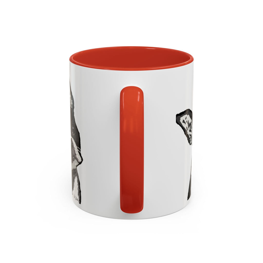 Boston Terrier Coffee Mug — Cute Black & White Dog Accent Mug - Blue Cava
