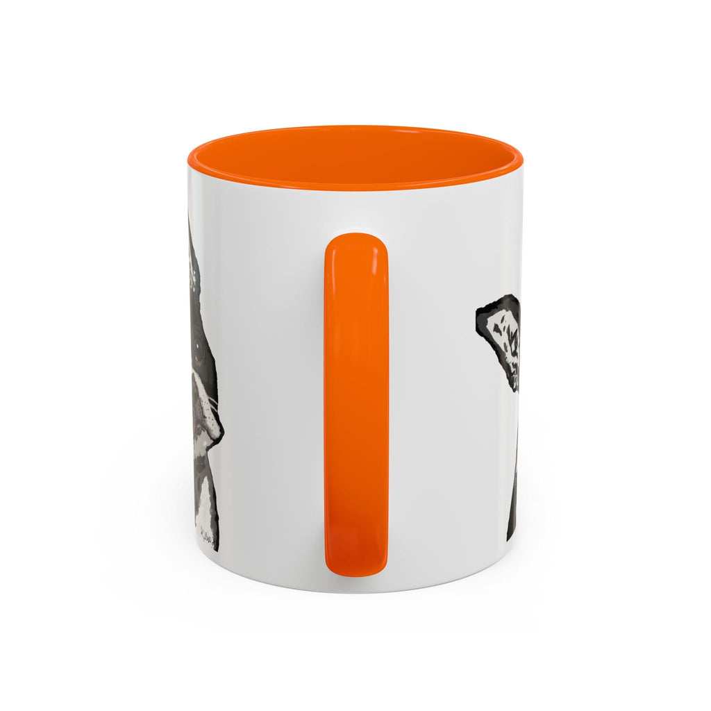 Boston Terrier Coffee Mug — Cute Black & White Dog Accent Mug - Blue Cava