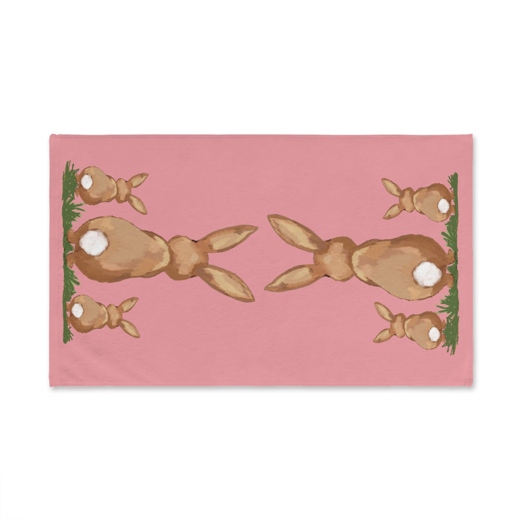 Bunny Love Cotton Hand Towel - Blue Cava