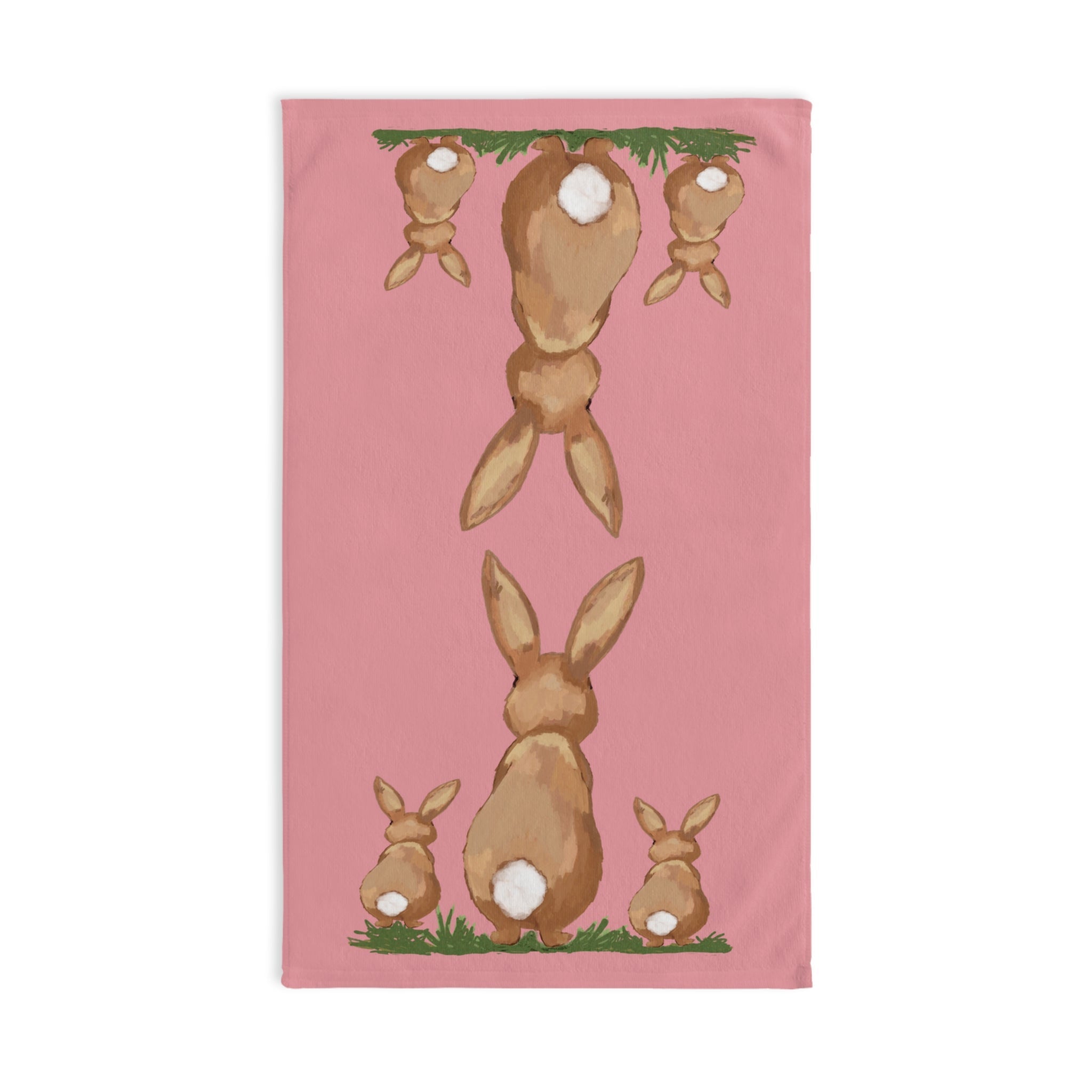 Bunny Love Cotton Hand Towel - Blue Cava