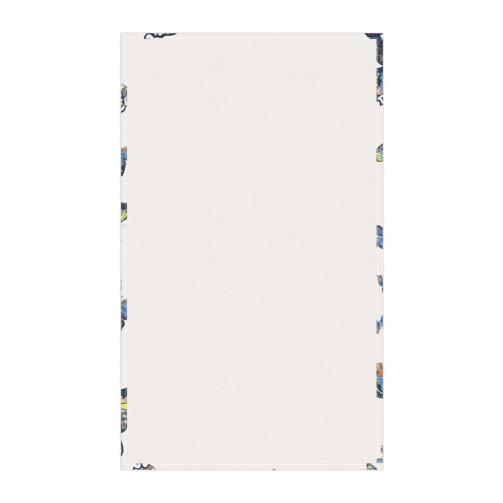 Butterflies Kitchen Tea Towels - Blue Cava
