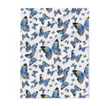 Butterfly Flutter Arctic Fleece Blankets - Blue Cava
