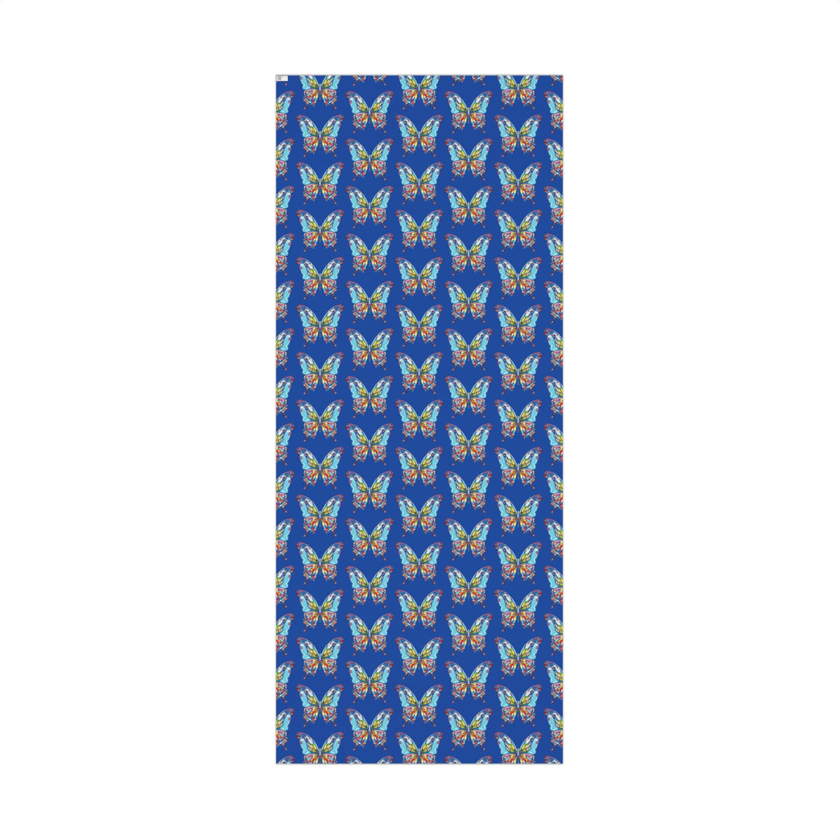 Butterfly Gift Wrap Paper - Vibrant Blue Wrapping Paper For All Celebrations - Blue Cava