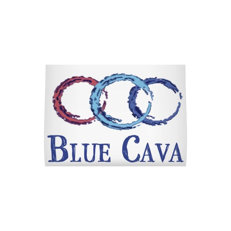 Candy Cane Wishes Linen Kitchen Tea Towel - Blue Cava