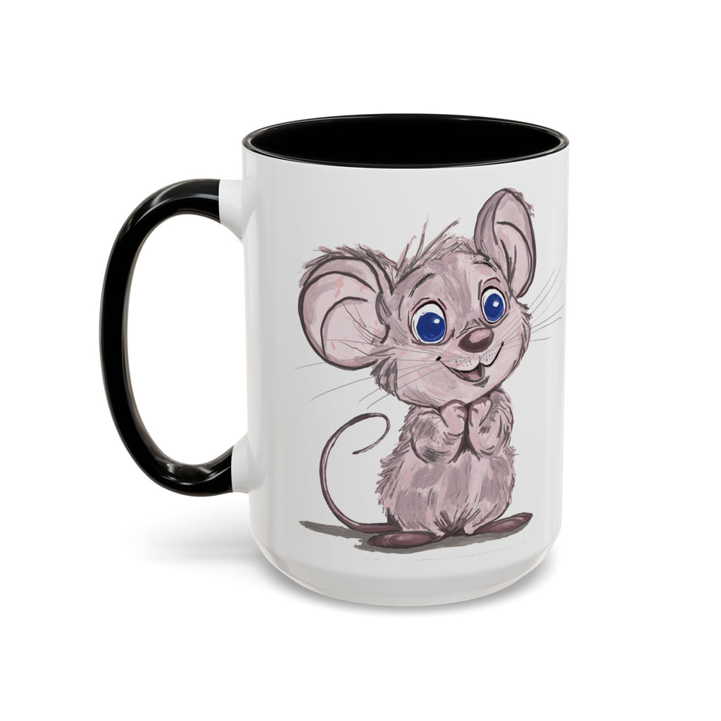 Cartoon Mouse Two Tone Ceramic Coffee Mugs - Blue Cava
