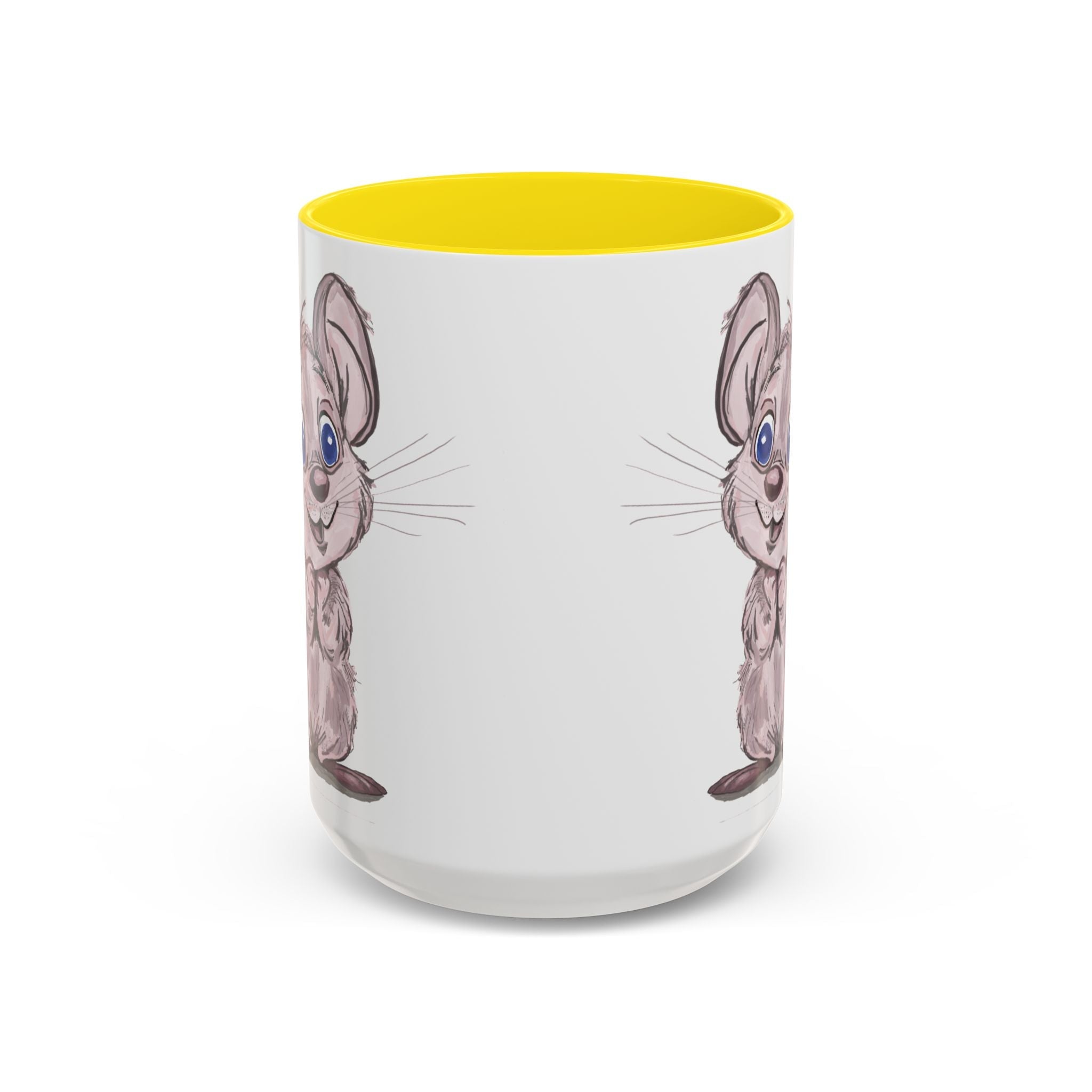Cartoon Mouse Two Tone Ceramic Coffee Mugs - Blue Cava