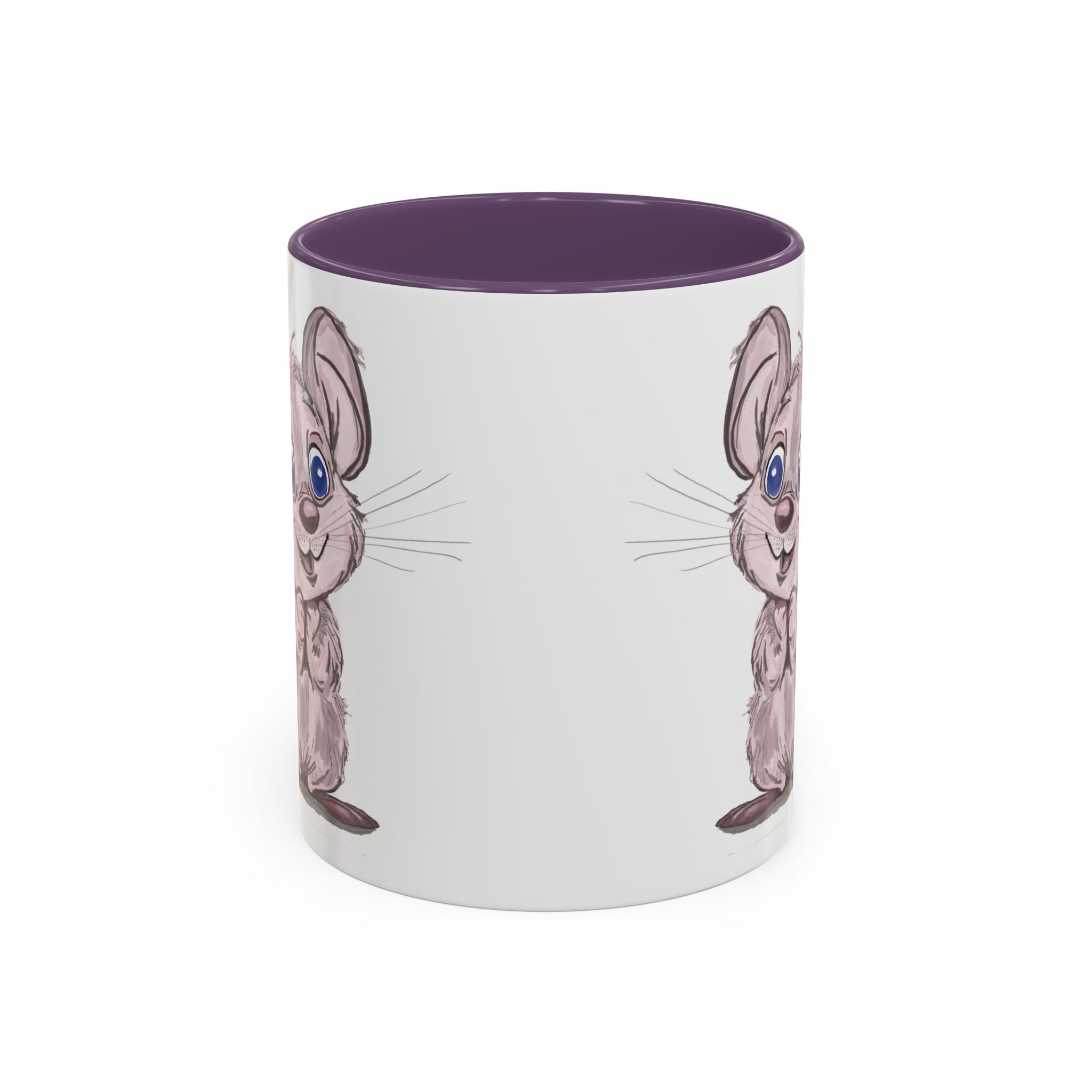 Cartoon Mouse Two Tone Ceramic Coffee Mugs - Blue Cava