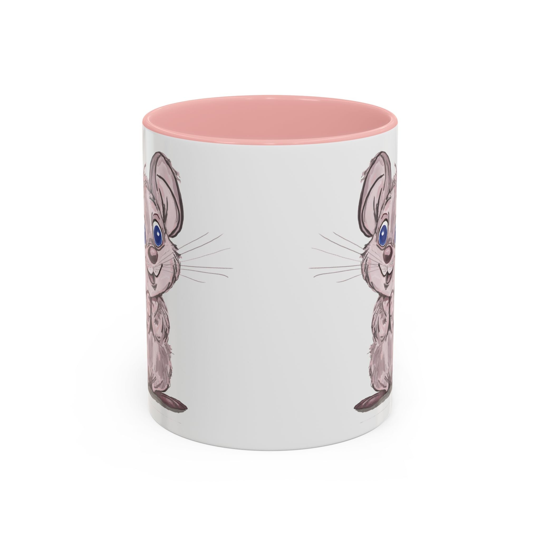 Cartoon Mouse Two Tone Ceramic Coffee Mugs - Blue Cava