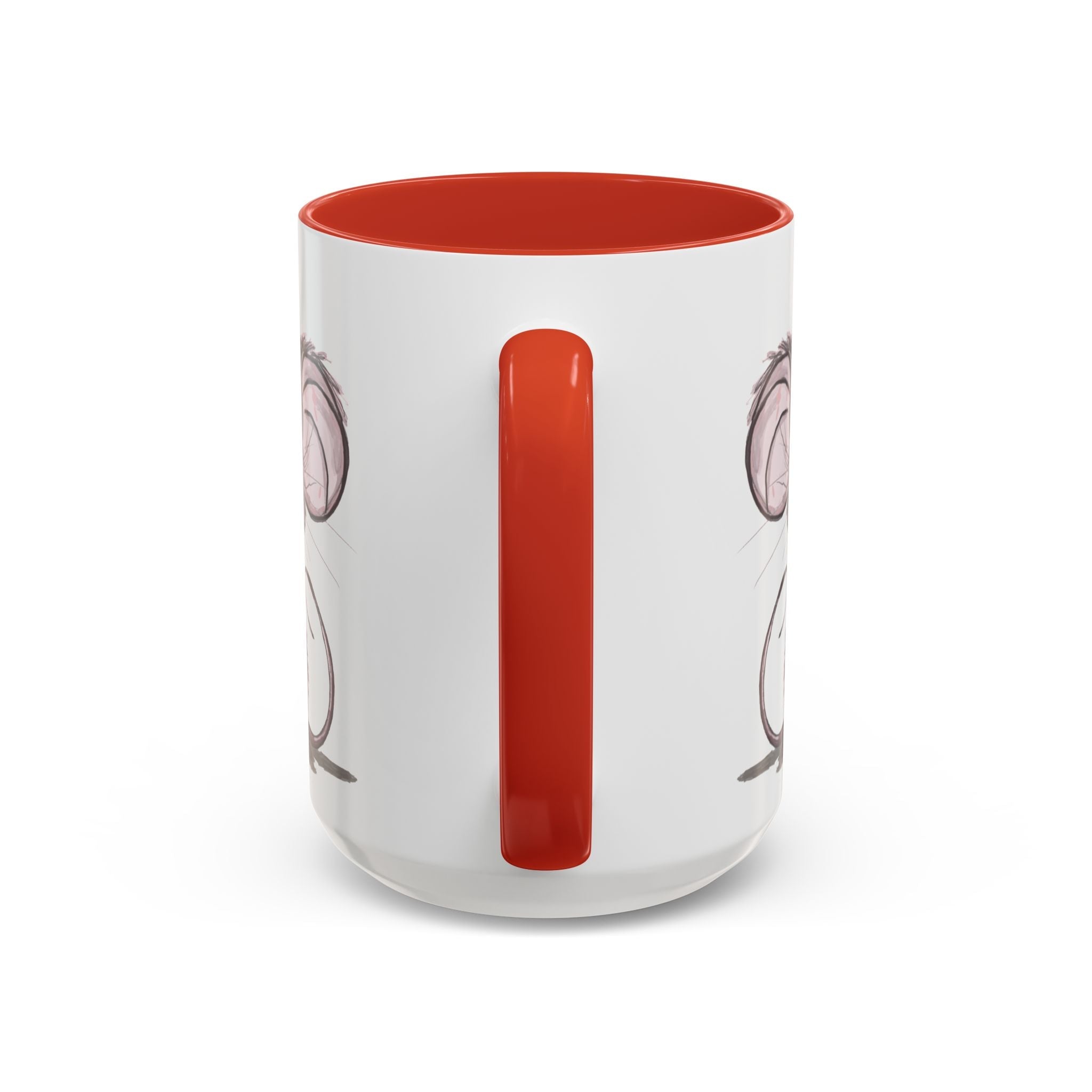 Cartoon Mouse Two Tone Ceramic Coffee Mugs - Blue Cava