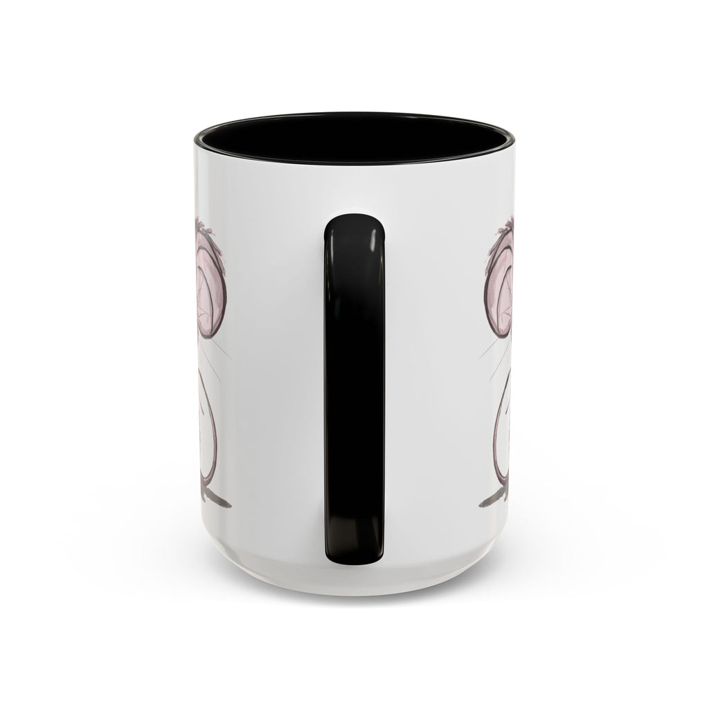 Cartoon Mouse Two Tone Ceramic Coffee Mugs - Blue Cava