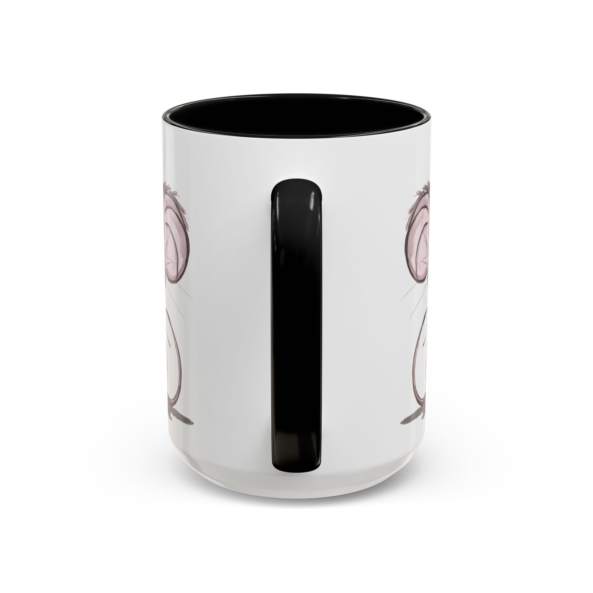 Cartoon Mouse Two Tone Ceramic Coffee Mugs - Blue Cava