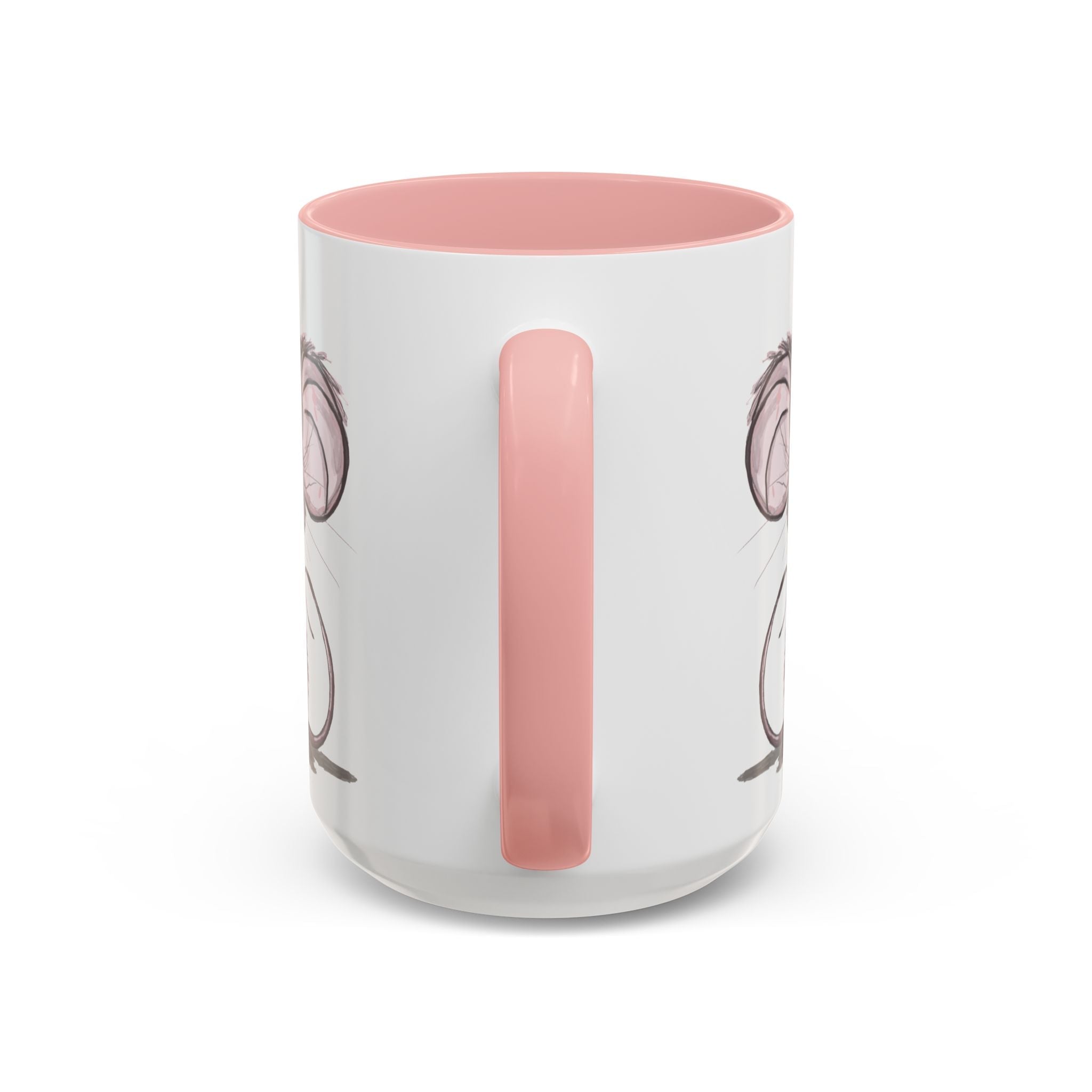 Cartoon Mouse Two Tone Ceramic Coffee Mugs - Blue Cava