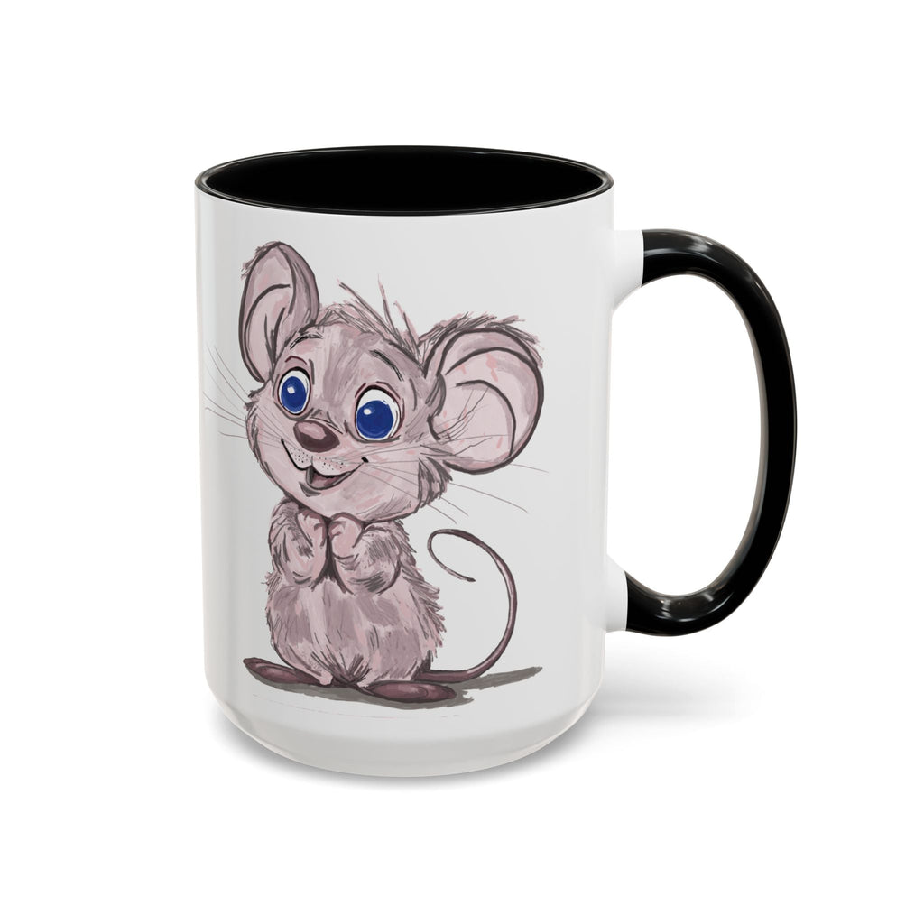 Cartoon Mouse Two Tone Ceramic Coffee Mugs - Blue Cava