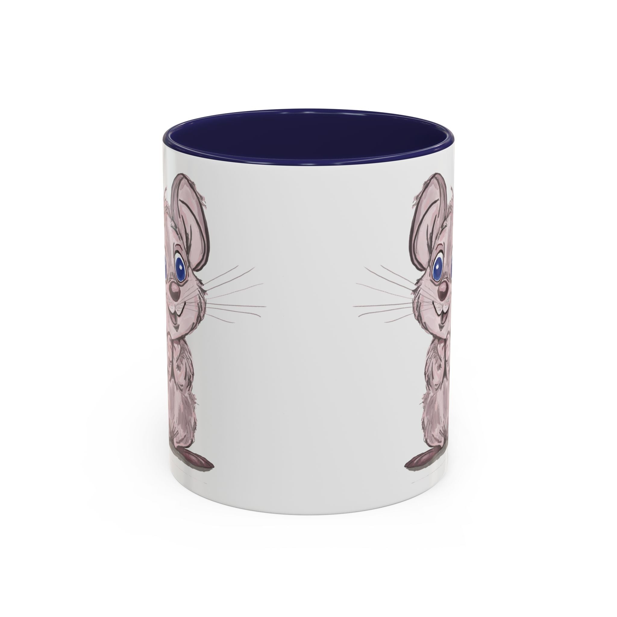 Cartoon Mouse Two Tone Ceramic Coffee Mugs - Blue Cava
