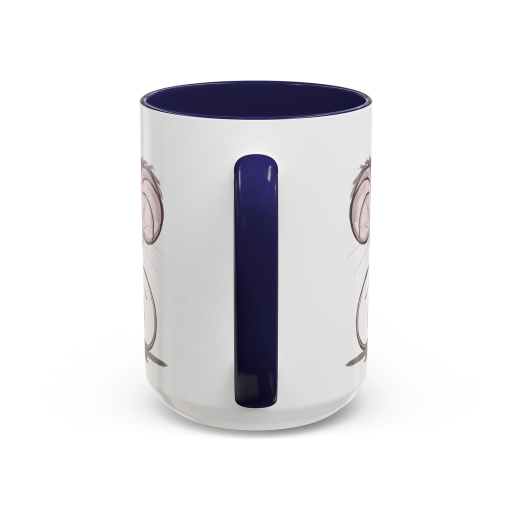 Cartoon Mouse Two Tone Ceramic Coffee Mugs - Blue Cava