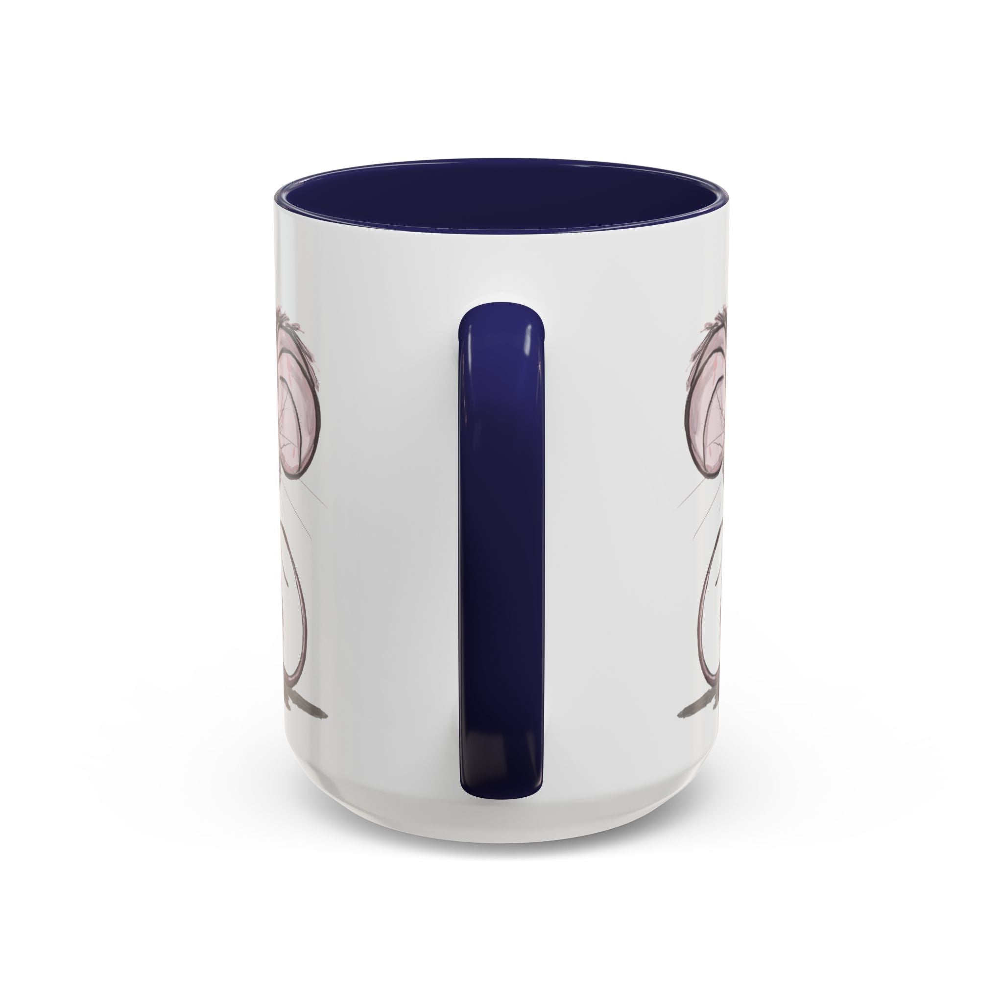 Cartoon Mouse Two Tone Ceramic Coffee Mugs - Blue Cava