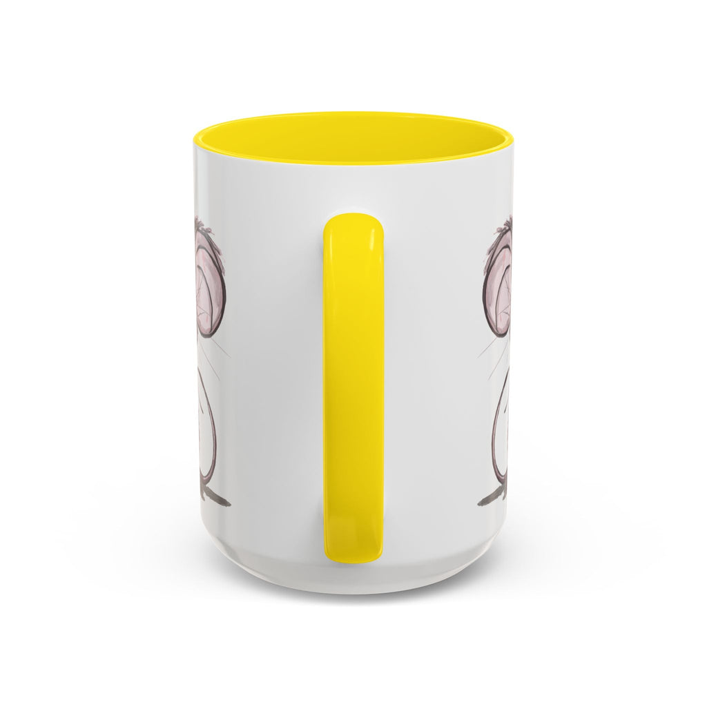 Cartoon Mouse Two Tone Ceramic Coffee Mugs - Blue Cava