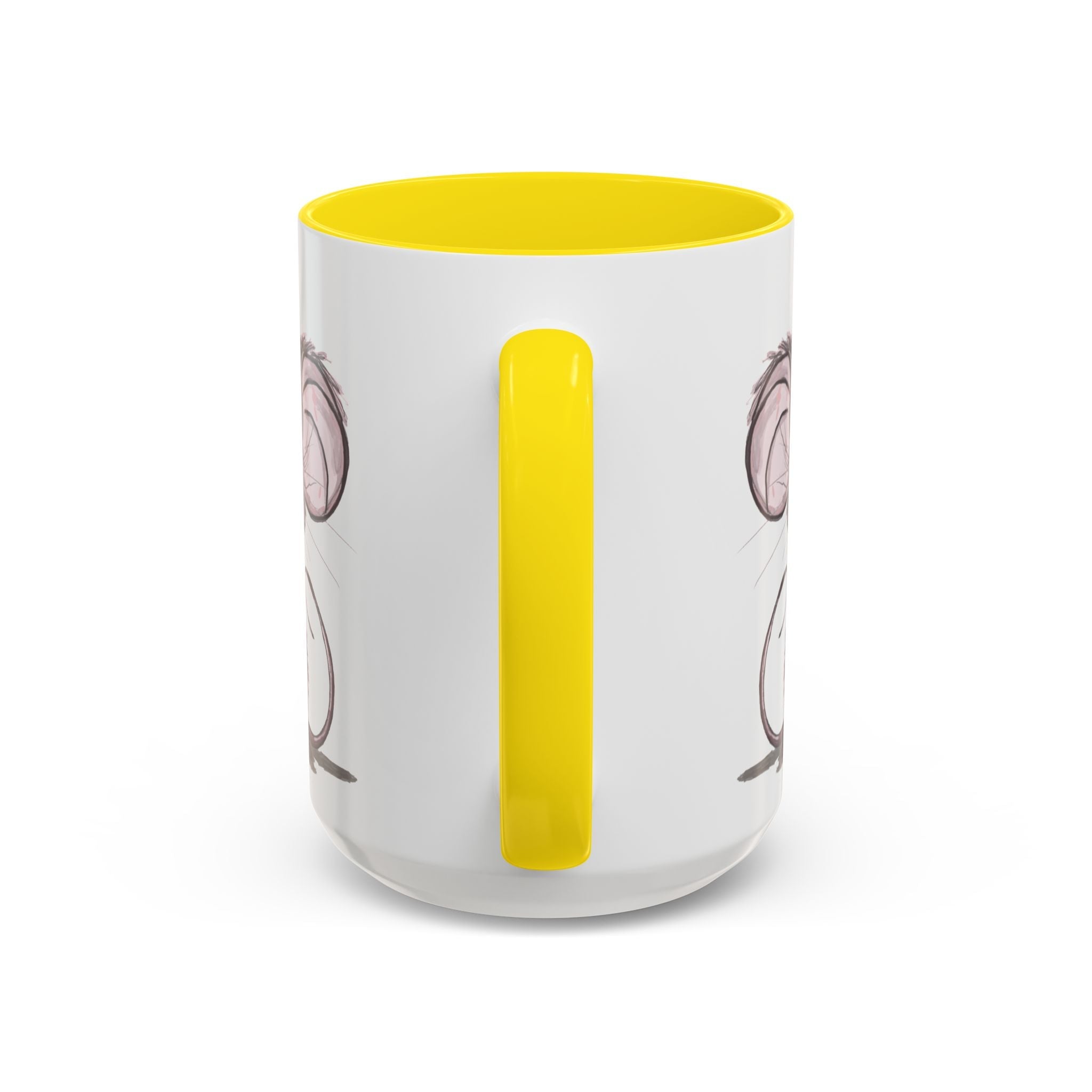 Cartoon Mouse Two Tone Ceramic Coffee Mugs - Blue Cava