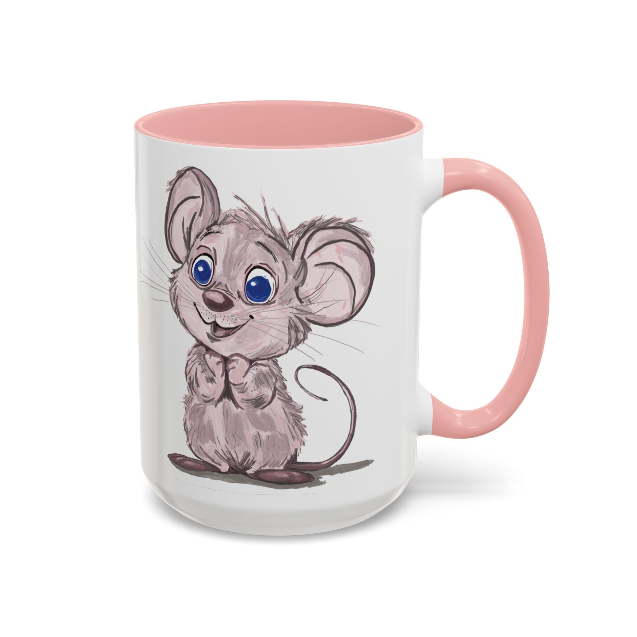 Cartoon Mouse Two Tone Ceramic Coffee Mugs - Blue Cava