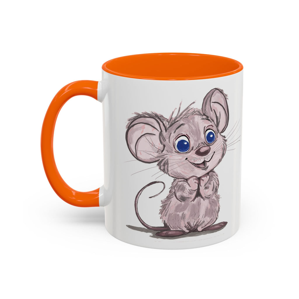 Cartoon Mouse Two Tone Ceramic Coffee Mugs - Blue Cava