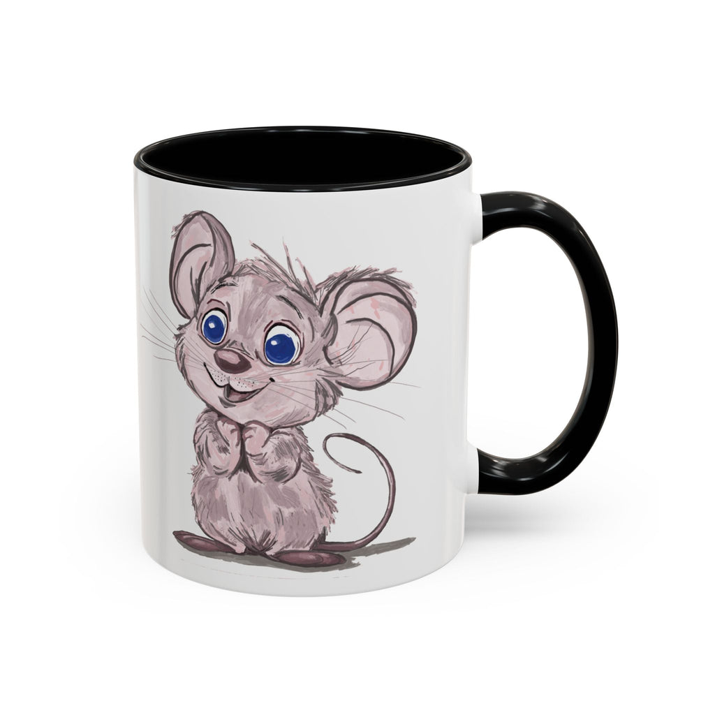 Cartoon Mouse Two Tone Ceramic Coffee Mugs - Blue Cava
