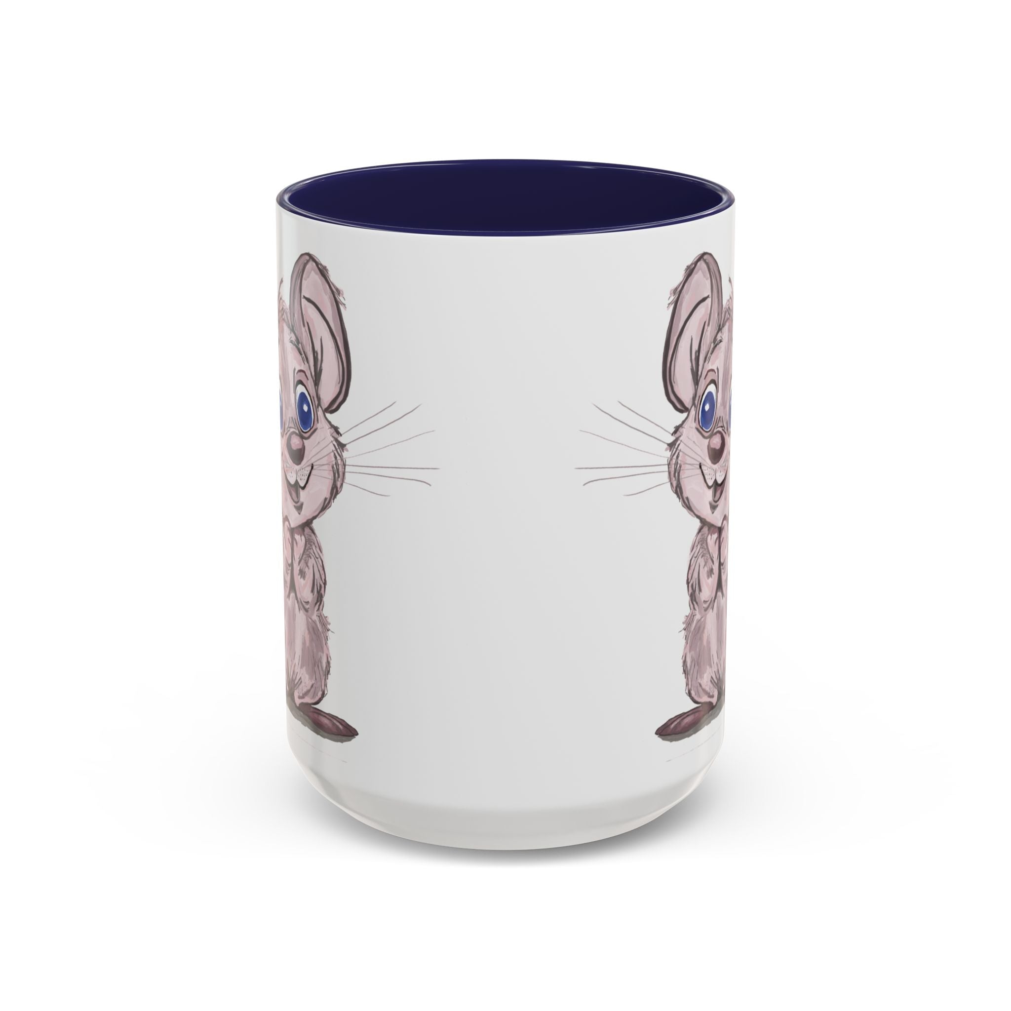 Cartoon Mouse Two Tone Ceramic Coffee Mugs - Blue Cava