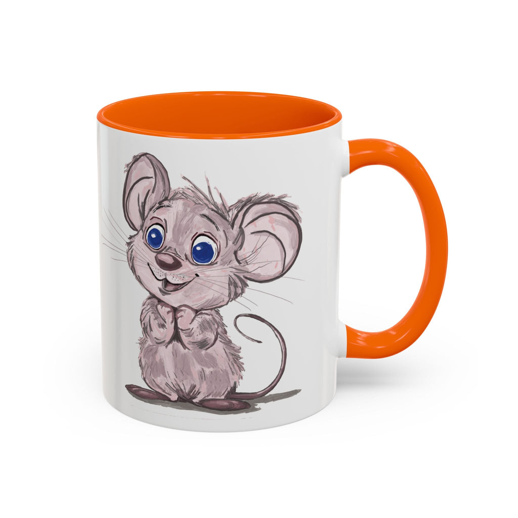Cartoon Mouse Two Tone Ceramic Coffee Mugs - Blue Cava