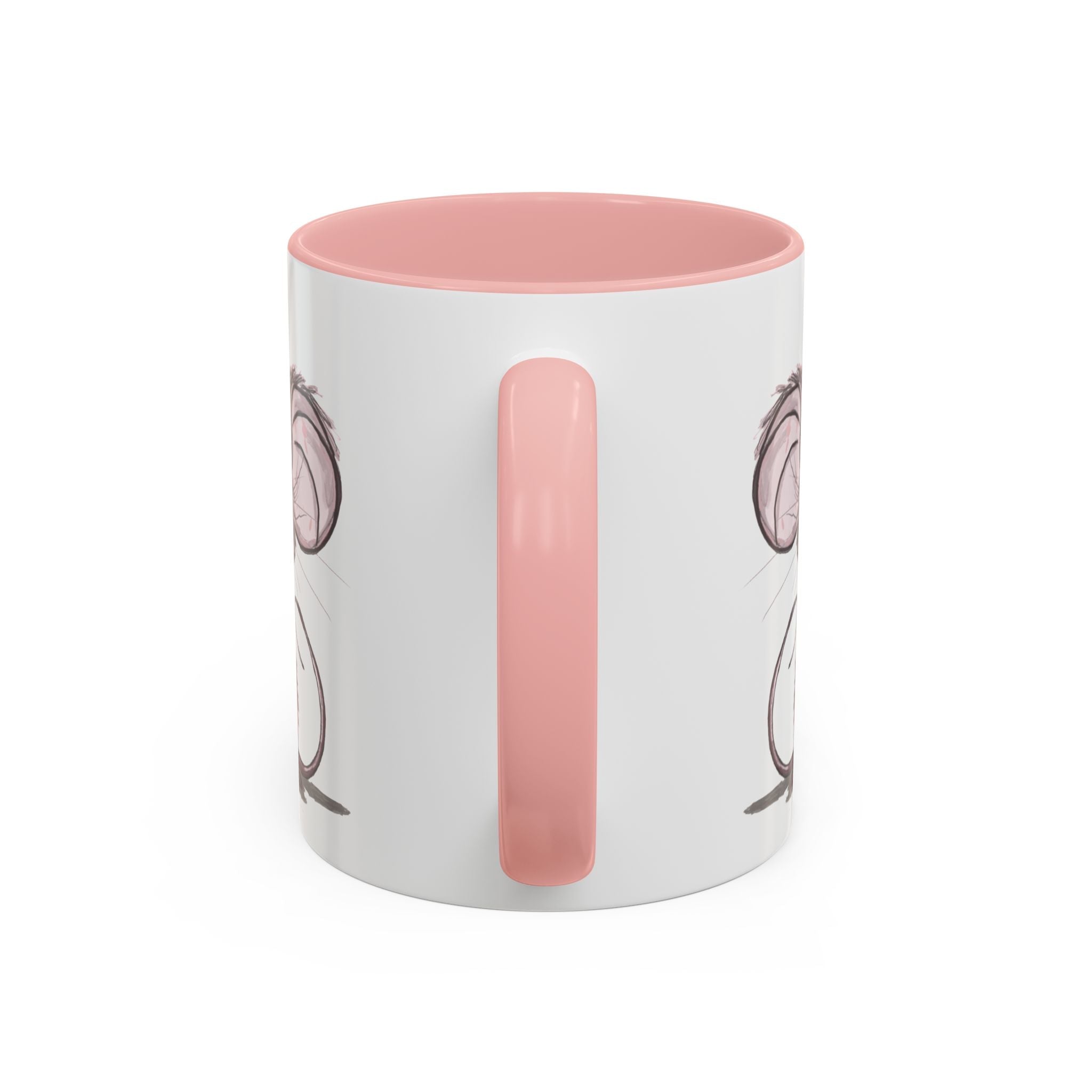 Cartoon Mouse Two Tone Ceramic Coffee Mugs - Blue Cava
