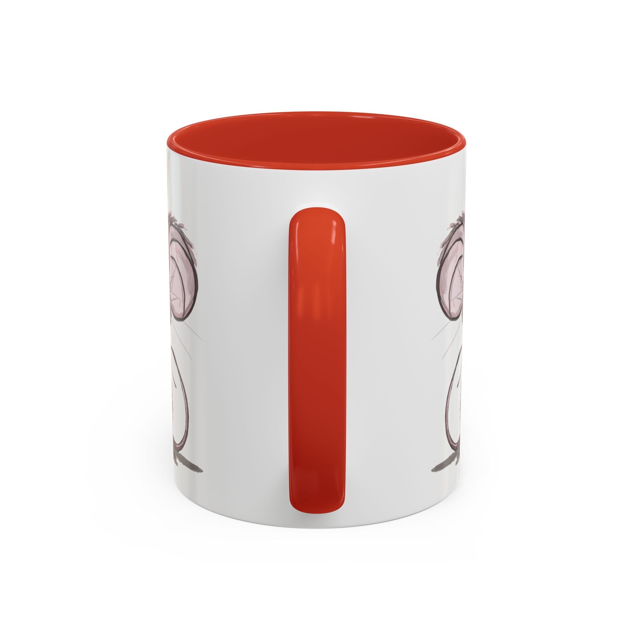 Cartoon Mouse Two Tone Ceramic Coffee Mugs - Blue Cava
