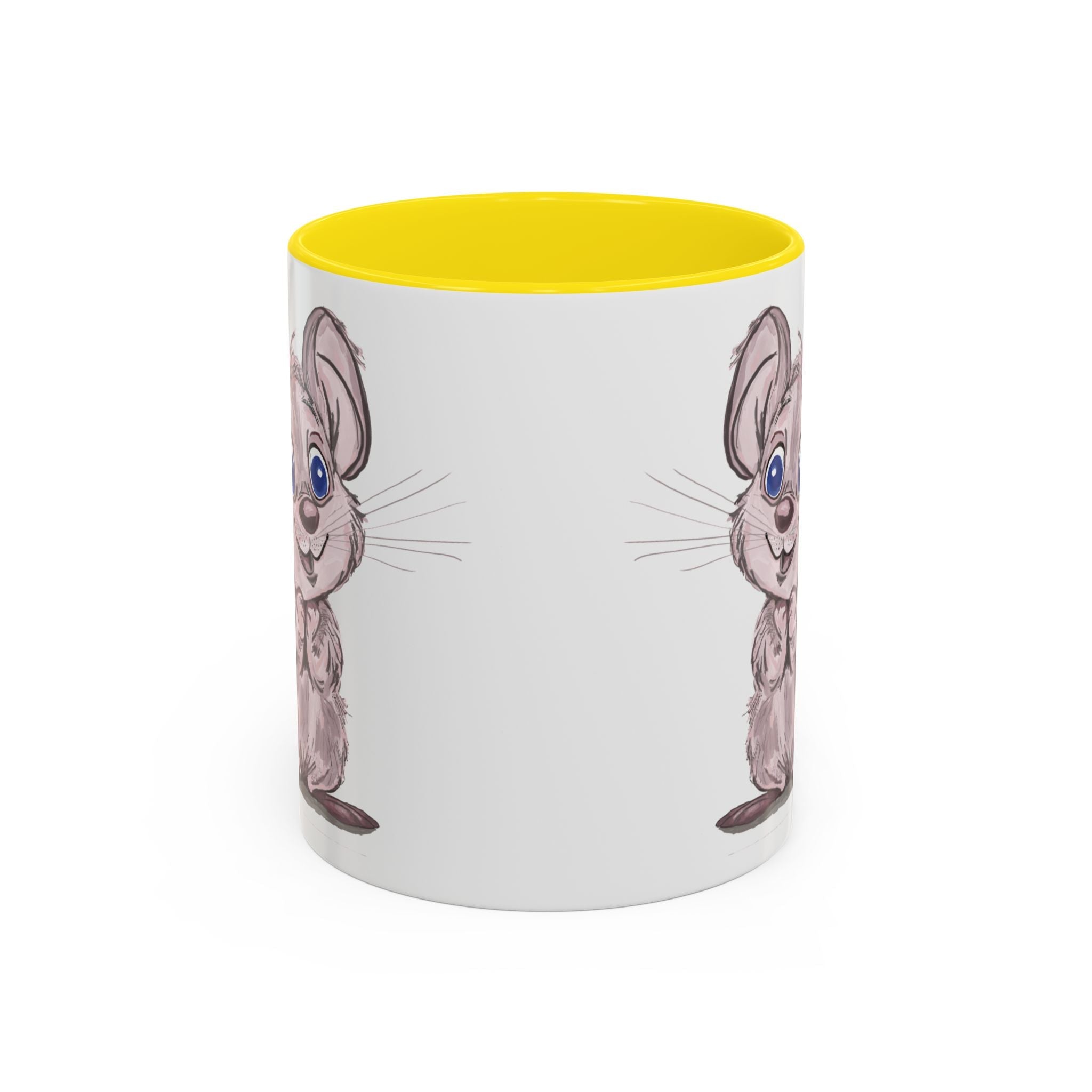 Cartoon Mouse Two Tone Ceramic Coffee Mugs - Blue Cava