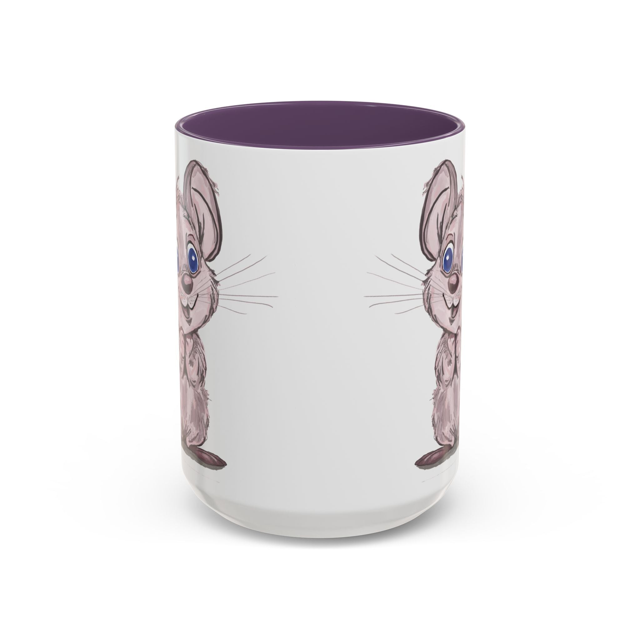 Cartoon Mouse Two Tone Ceramic Coffee Mugs - Blue Cava