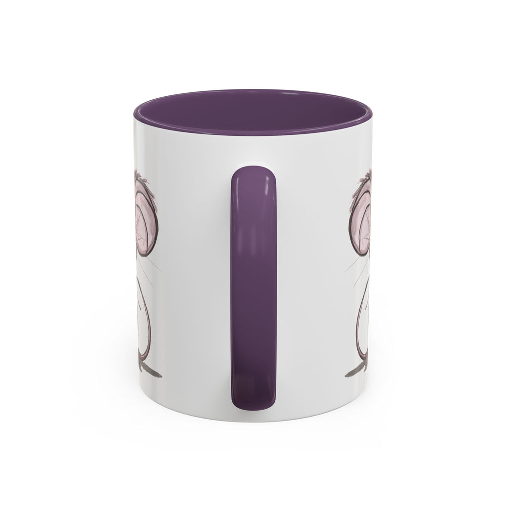 Cartoon Mouse Two Tone Ceramic Coffee Mugs - Blue Cava