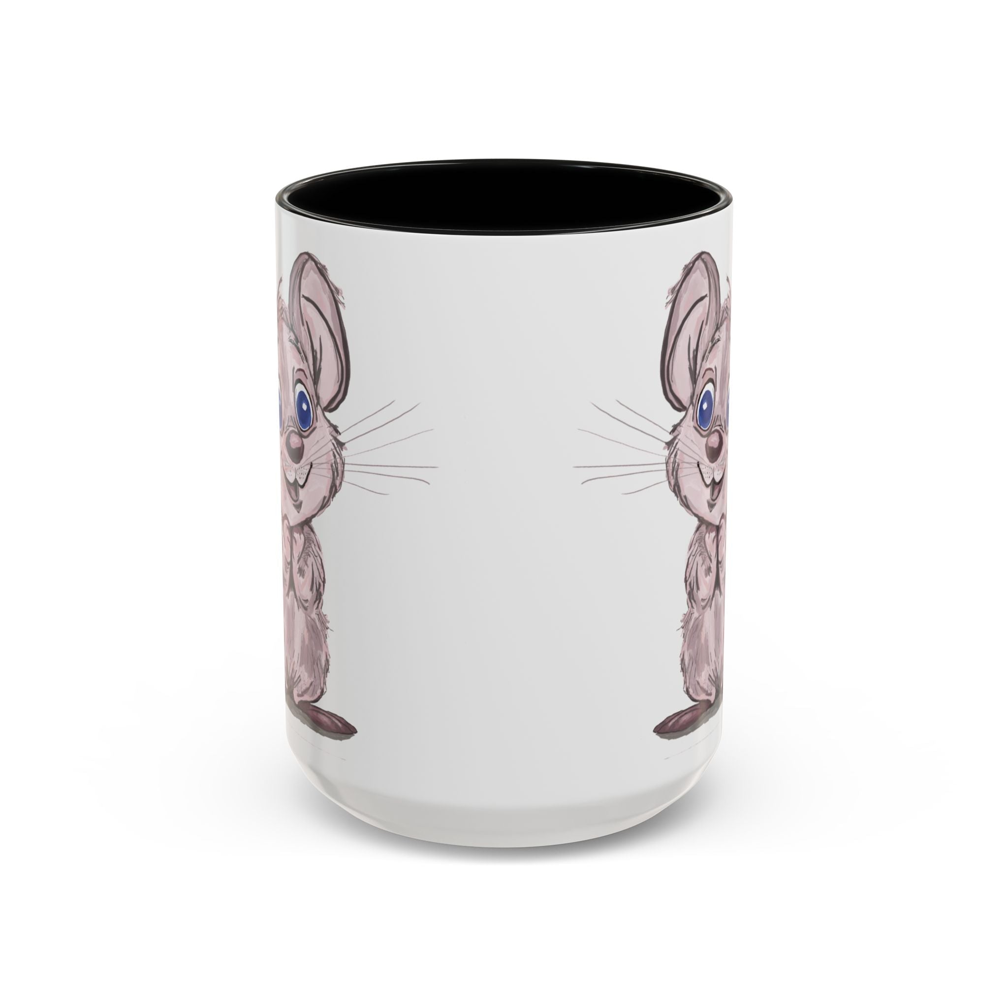 Cartoon Mouse Two Tone Ceramic Coffee Mugs - Blue Cava