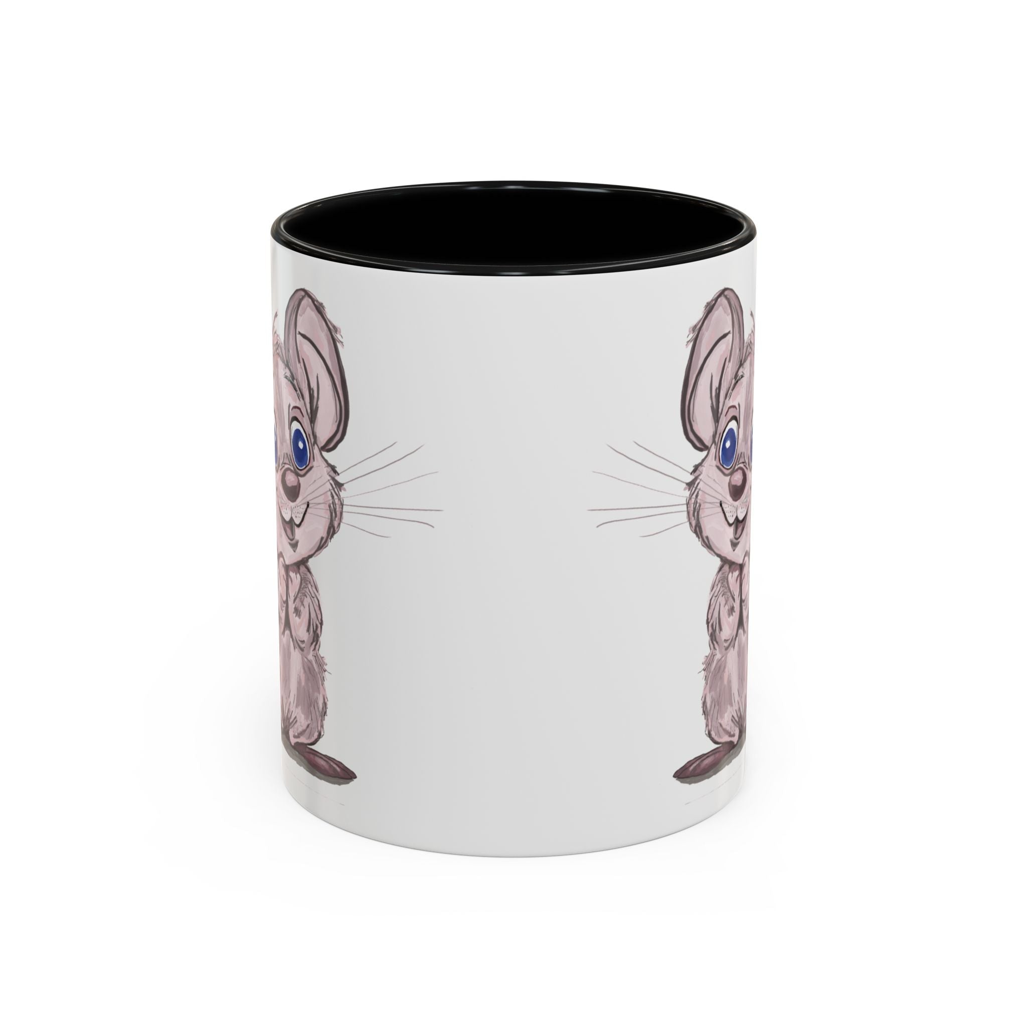 Cartoon Mouse Two Tone Ceramic Coffee Mugs - Blue Cava