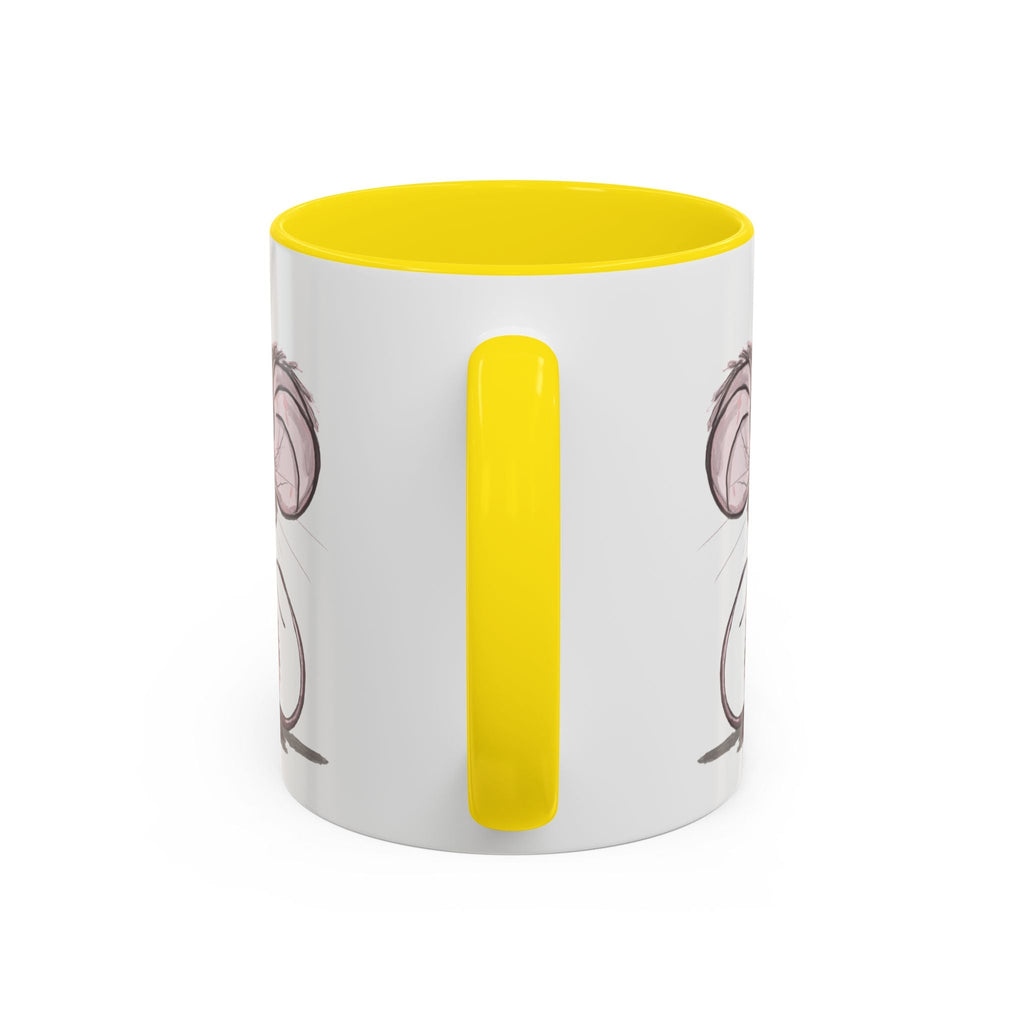Cartoon Mouse Two Tone Ceramic Coffee Mugs - Blue Cava