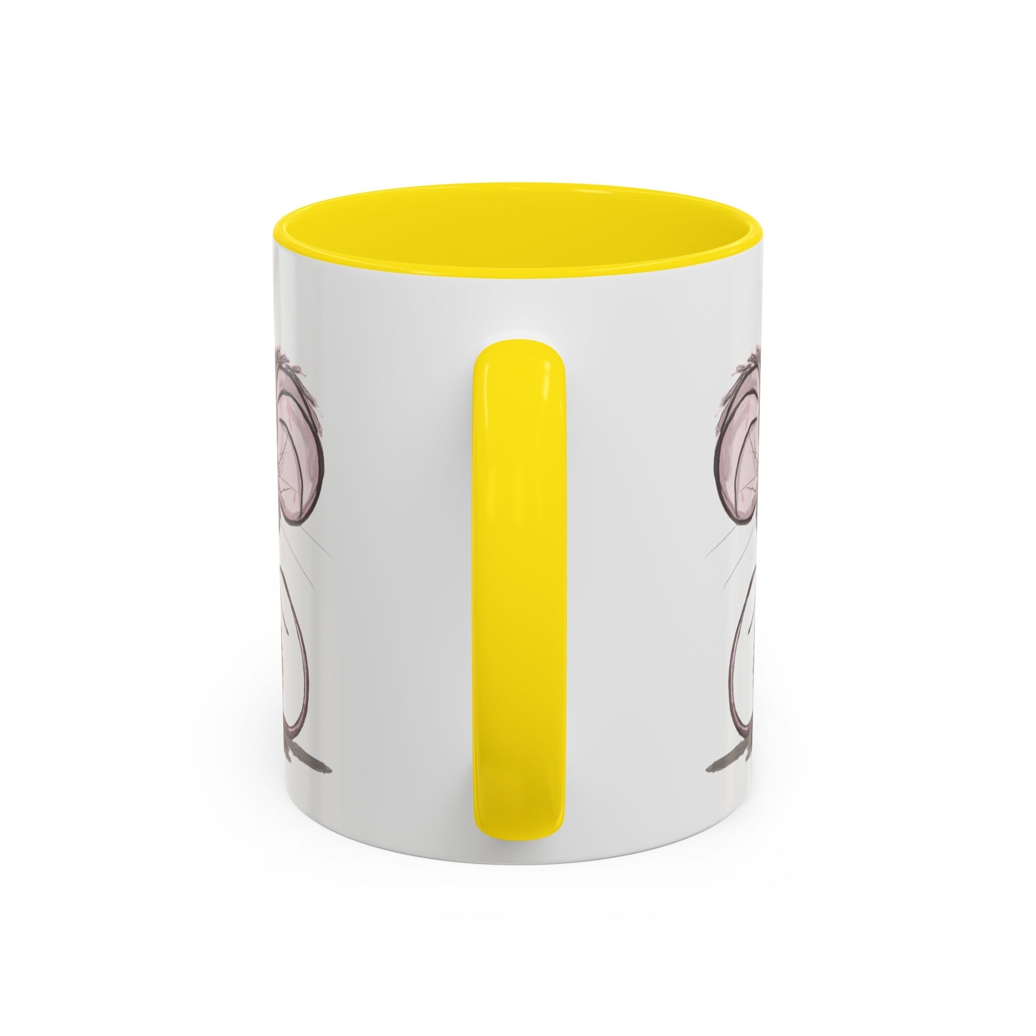 Cartoon Mouse Two Tone Ceramic Coffee Mugs - Blue Cava
