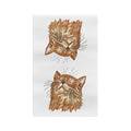 Cat Microfiber Waffle Kitchen Towel - Blue Cava