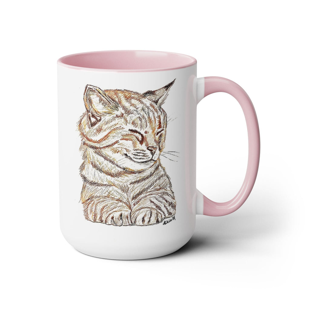 Cat Two - Tone Ceramic Coffee Mugs - Blue Cava