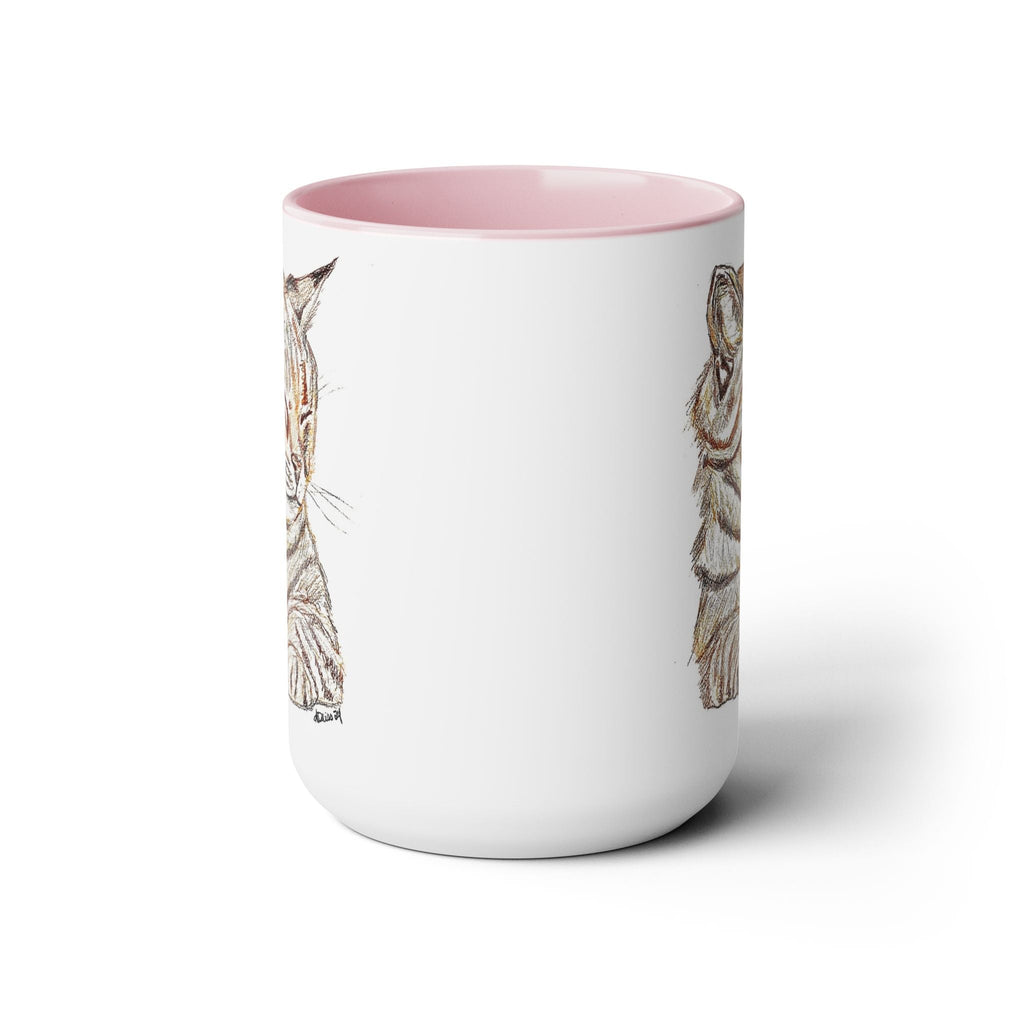 Cat Two - Tone Ceramic Coffee Mugs - Blue Cava