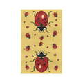 Cheerful Ladybug Microfiber Waffle Kitchen Towel - Blue Cava