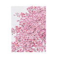 Cherry Blossom Velvet Plush Blankets - Cozy and Elegant Floral Throw - Blue Cava