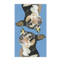 Chihuahua Linen Kitchen Tea Towels 18 x 30 in cotton twill or polyester - Blue Cava
