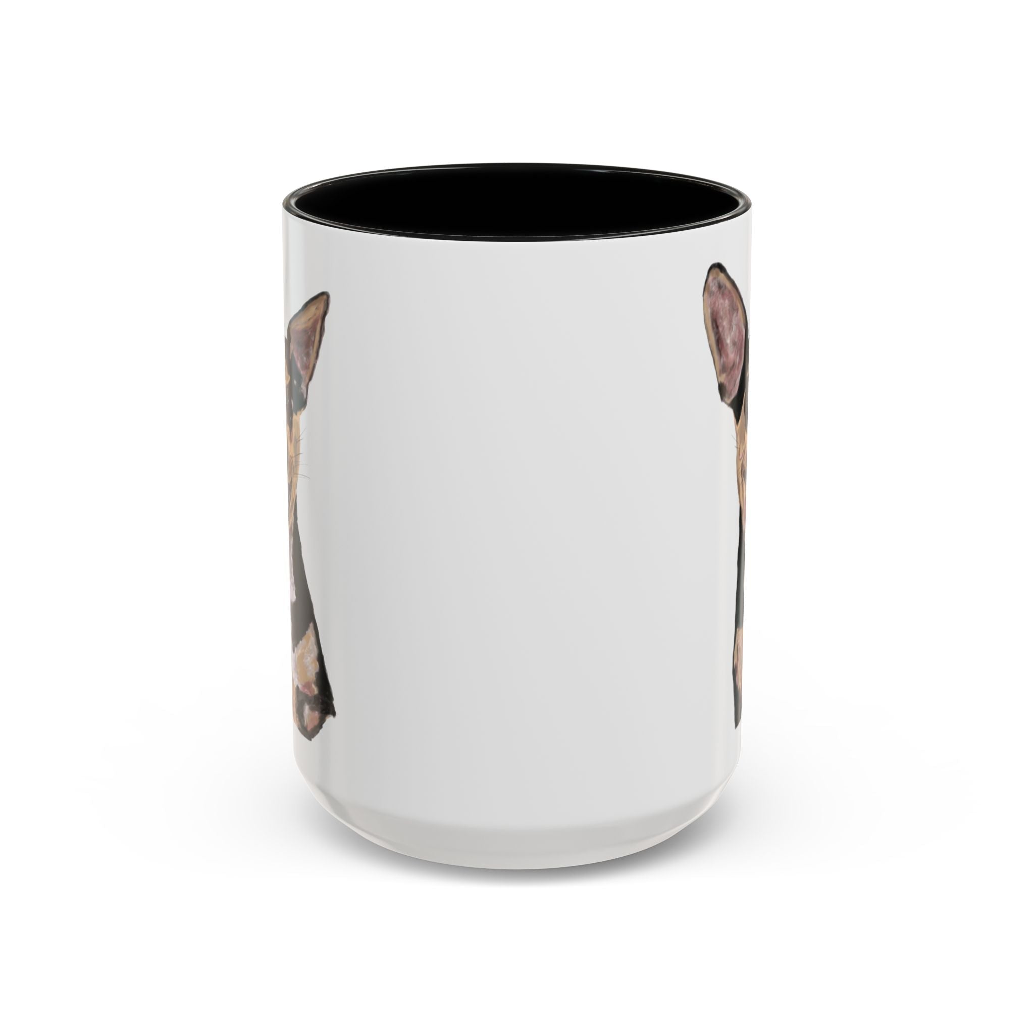 Chihuahua "Rascal" Two Tone Ceramic Coffee Mugs - Blue Cava