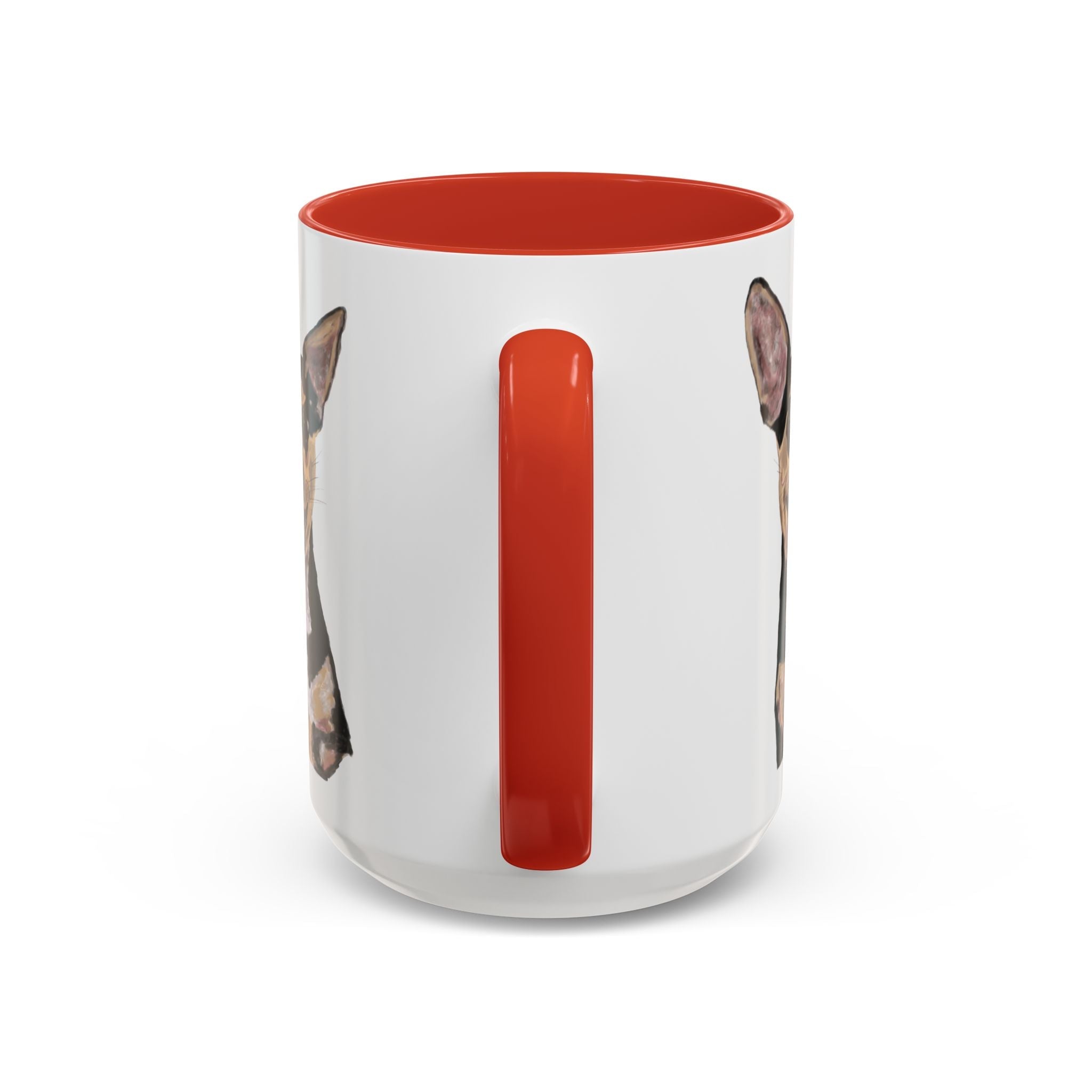 Chihuahua "Rascal" Two Tone Ceramic Coffee Mugs - Blue Cava