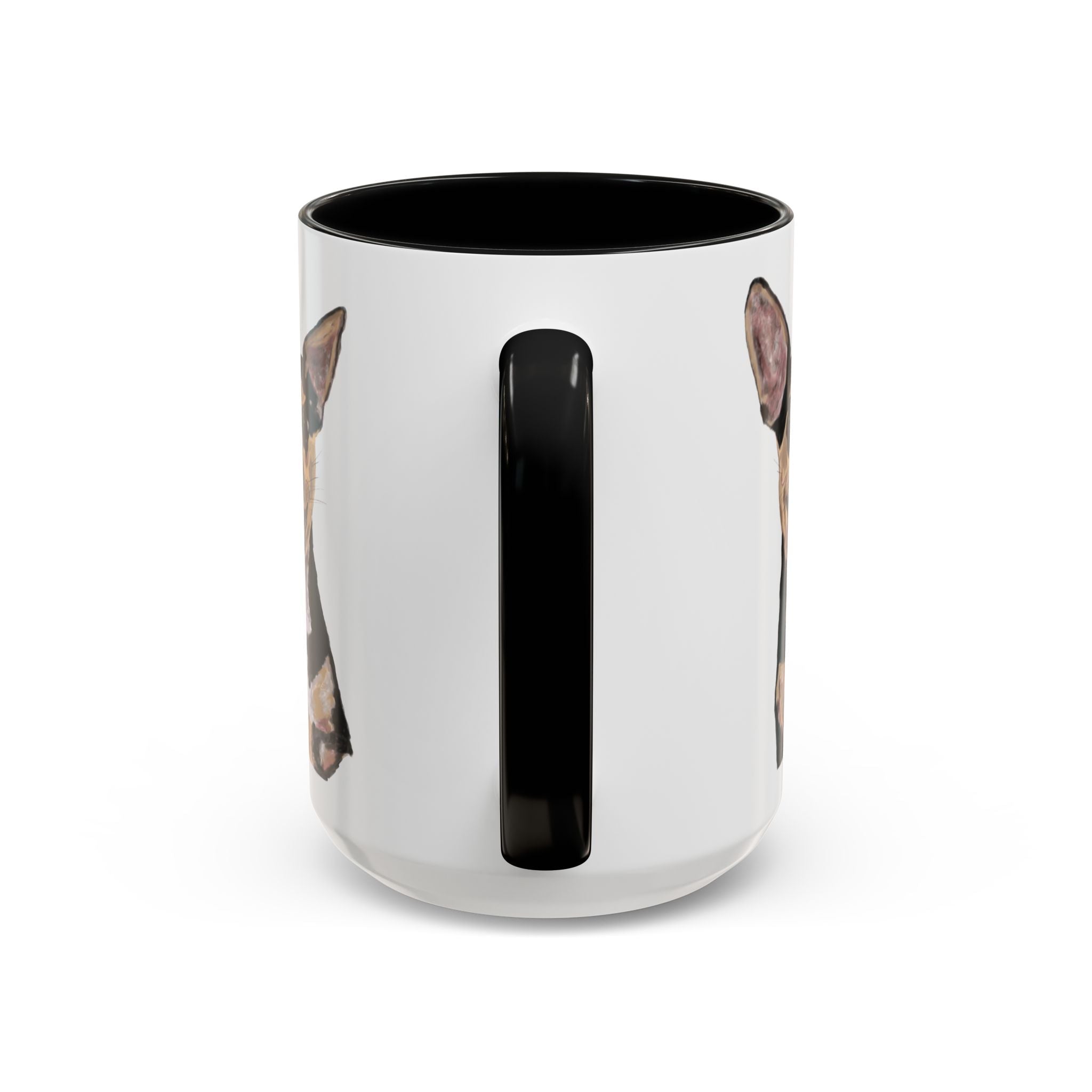 Chihuahua "Rascal" Two Tone Ceramic Coffee Mugs - Blue Cava