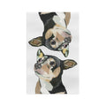 Chihuahua Watercolor Microfiber Waffle Kitchen Towel - Blue Cava